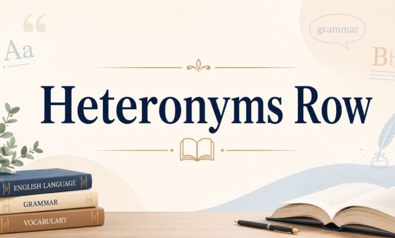 Heteronyms Row